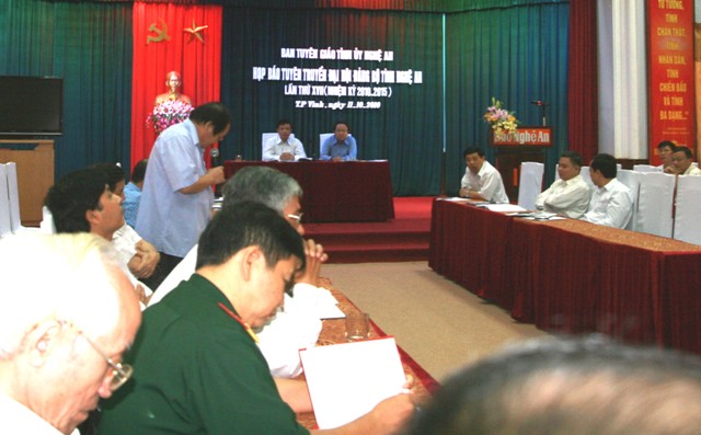 Họp báo về Đại hội đại biểu Đảng bộ Nghệ An lần thứ XVII